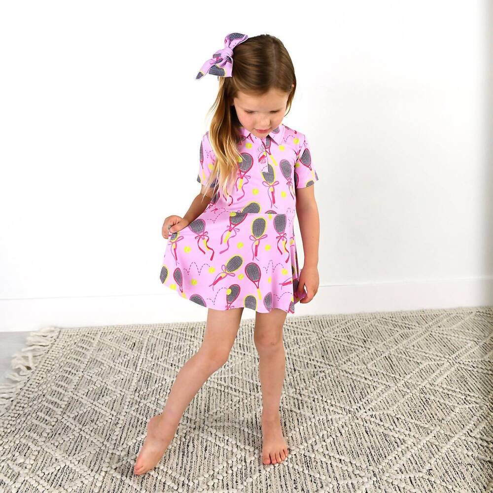 NEW GIGI AND MAX serena bamboo dress with shorts in pink